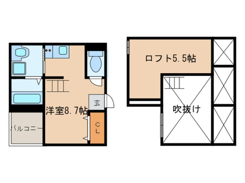 間取図 ベーネ日比野