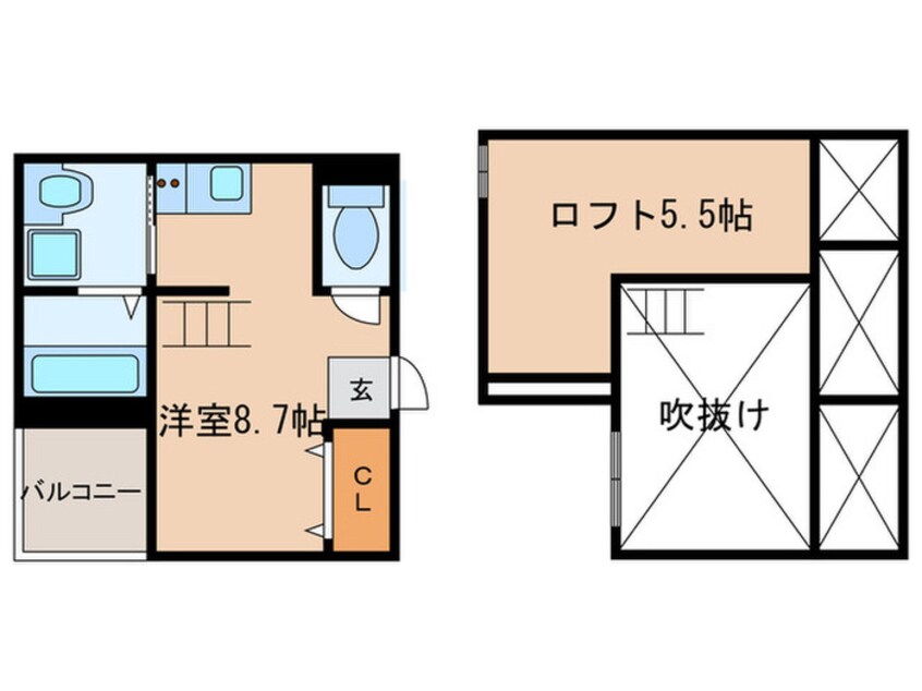 間取図 ベーネ日比野