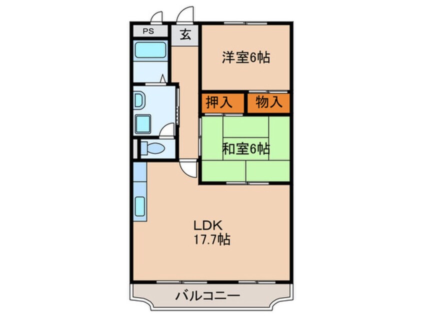 間取図 アチ－ブメントＳＴ