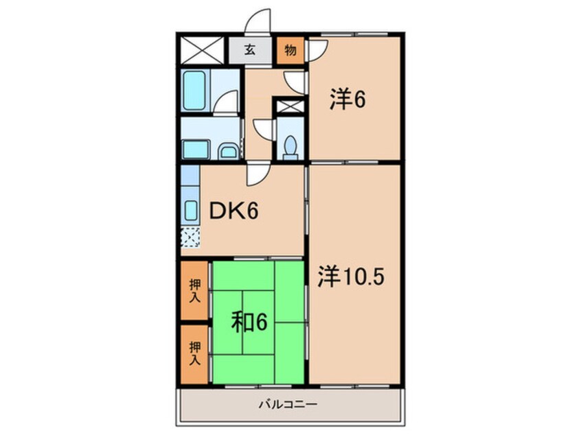 間取図 サンライトマンションⅢ　西棟