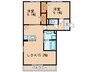 リバーパーク　Ａ棟 2LDKの間取り