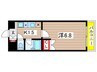 エトワール阿由知B棟 1Kの間取り