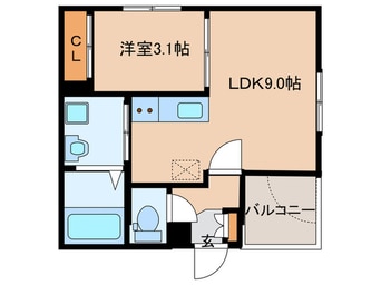 間取図 仮)ﾊｰﾓﾆｰﾃﾗｽ烏森町四丁目C