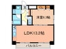 セントラルハイツ栄 1LDKの間取り