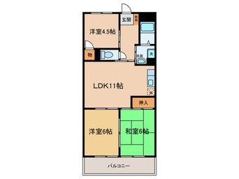 間取図 明正第２雅ﾊｲﾂ