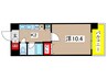 鶴舞パ－クヒルズ 1Kの間取り