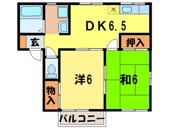 間取図 ミ－テ郷前Ｂ棟