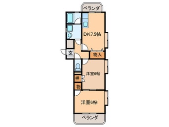 間取図 ケイユウカンパニ－マンション