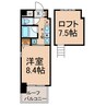 ｕｎｅ ｓｅｍａｉｎｅ 1Kの間取り