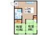 グランディーズ呼続 2LDKの間取り