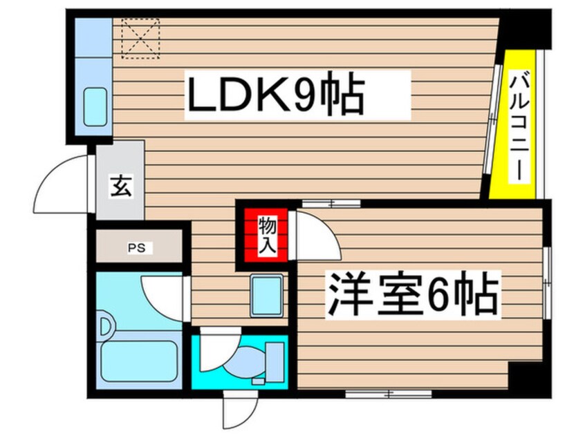 間取図 シャトル東瓦