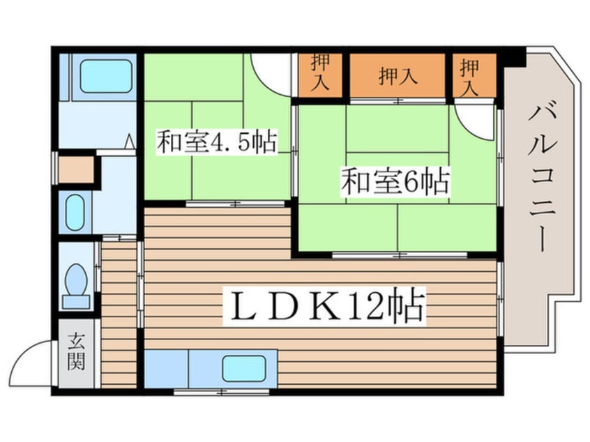 間取図 コーポ梨花苑