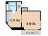 シャトルForYou.Ⅰ 1DKの間取り