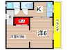 光ハイツ 2Kの間取り