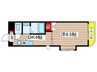 セントラル瑞穂 1DKの間取り