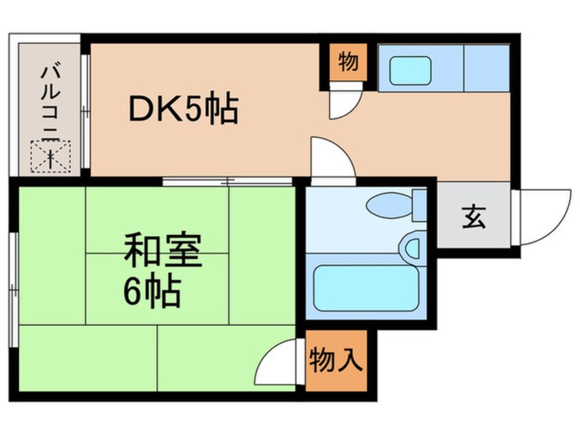 間取図 大野第二コーポ