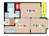 第二メゾン田中 2DKの間取り