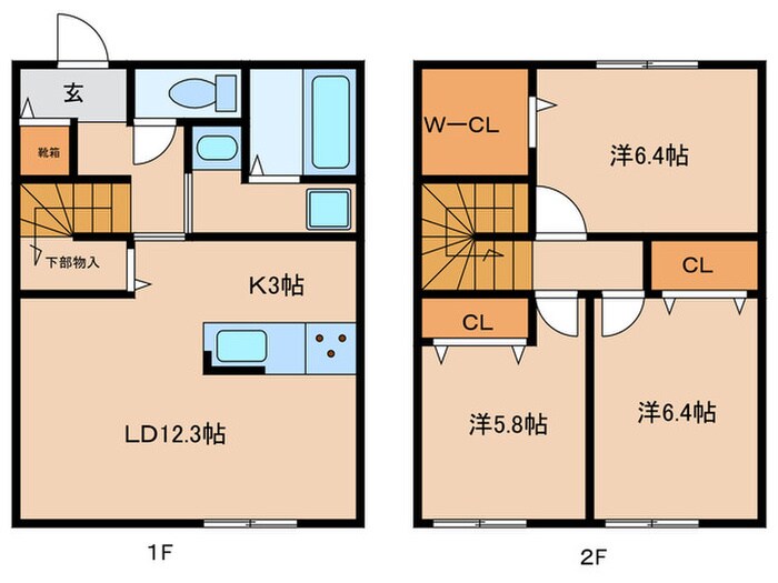 間取り図 ＣＡＳＡ勝川新町C棟