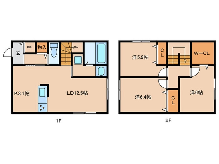 間取り図 ＣＡＳＡ勝川新町D棟