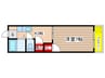 ラフォ－レ富士 1Kの間取り