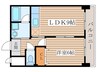 花井第三清風マンション 1LDKの間取り