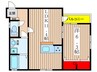 ドリーム東海通 1LDKの間取り