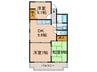 センターヒル橘 3DKの間取り