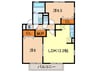 レジデンス黒沢台Ｂ 2LDKの間取り