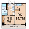 グランルージュ栄 Ⅱ 1LDKの間取り