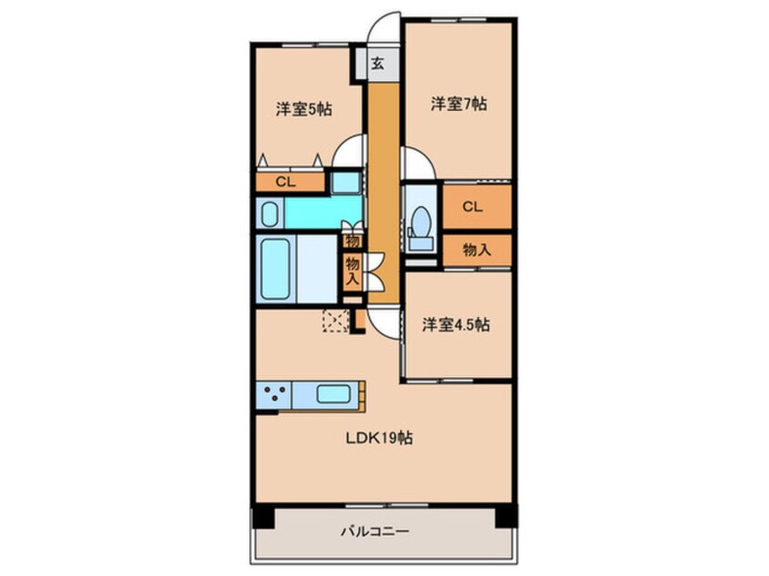 間取図 レゾンシティ刈谷銀座(1202)