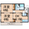 サンパティーク 2DKの間取り