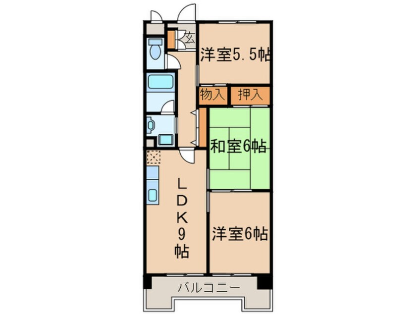 間取図 エスポワール池花