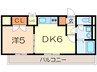 フラット大須 1DKの間取り
