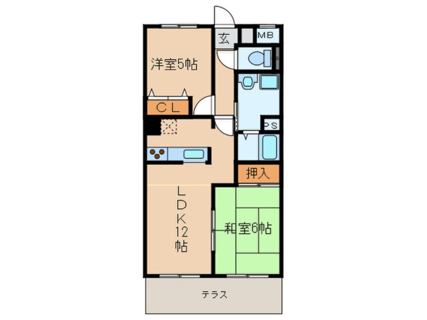 間取図 GRAND MAISON中小田井（E-1）