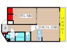 タケセイハイツ道徳 1LDKの間取り