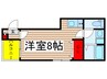 ハーモニーテラス大宝Ⅳ 1Rの間取り