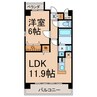 ＳＣＨＬＯＳＳ菊園 1LDKの間取り