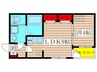 Repos外新町 1LDKの間取り