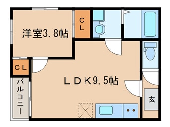 間取図 FERIO　平安通