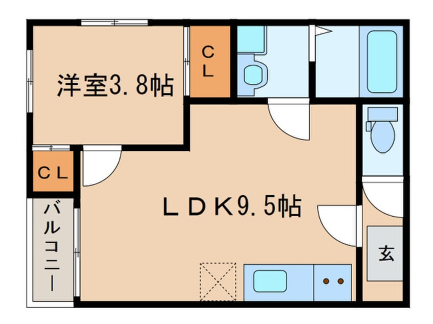 間取図 FERIO　平安通