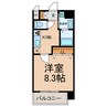 ラ ベル ヴィー 1Kの間取り