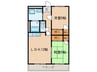 シャト－レ中町 2LDKの間取り