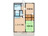 シャト－レ中町 2LDKの間取り
