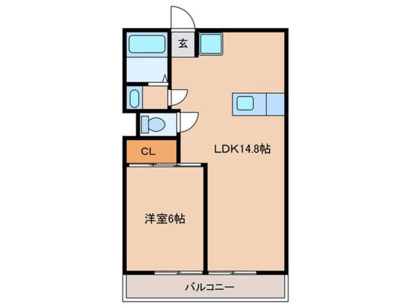 間取図 ﾙﾋﾞｰﾊｲﾂ大森２