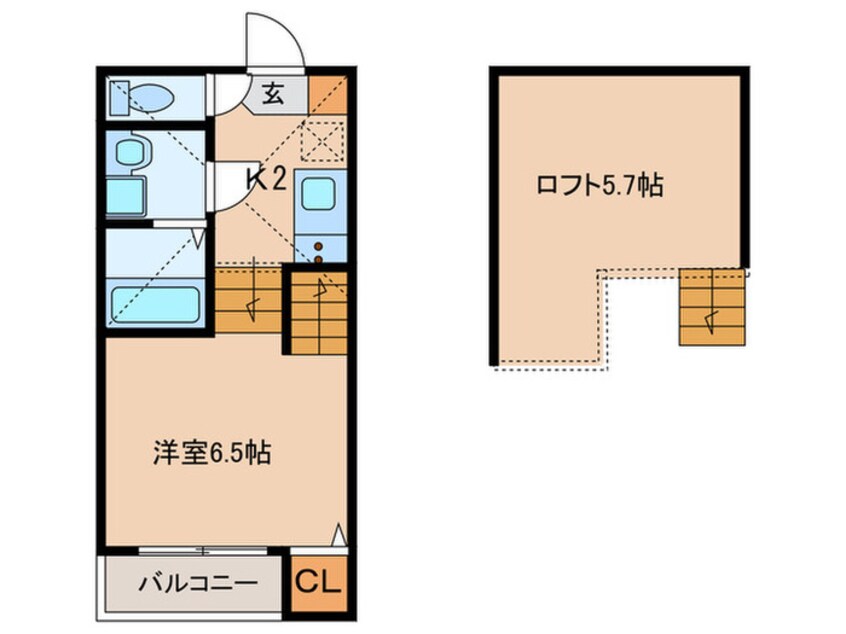 間取図 仮)ﾊｰﾓﾆｰﾃﾗｽ上飯田西町三丁目②