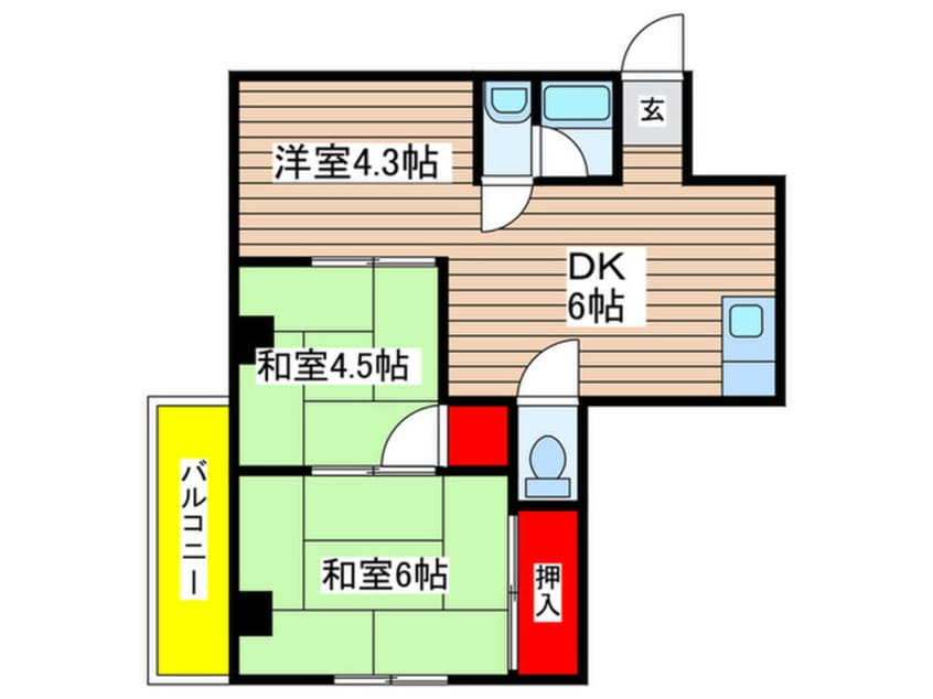 間取図 コスモスビル
