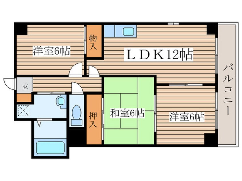 間取図 グランドール瑞天