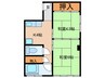 城北ビル 2Kの間取り