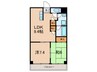 パルクほん宮 2LDKの間取り