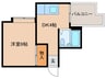 八田さかえビル 1DKの間取り